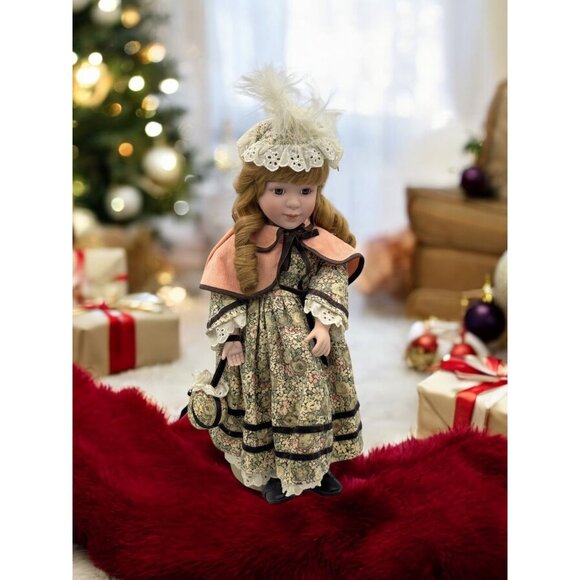 Vintage Other - Vintage MYD Marian Yu Desings Porcelain Doll Red hair Numbered + stand